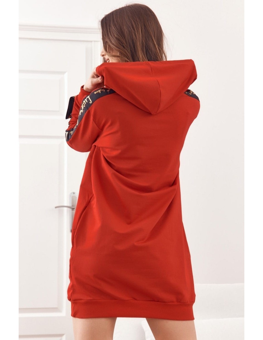 Sports tunic with hood, red 1023 - Online store - Boutique